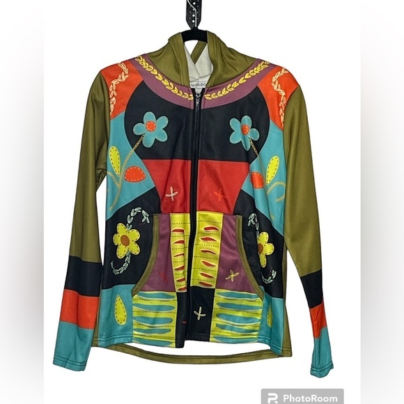 MISSLOOK Hooded Floral Jacket Sz Large - Picture 1 of 8